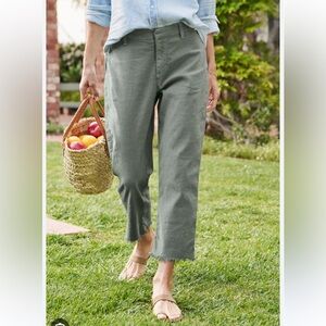 Frank & Eileen Green Ankle-Length Cropped Pants